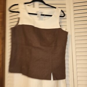 Brown and white suit size 10